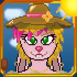 anthro blonde_hair border clothing female fur green_eyes hair hat headgear headwear highlights_(coloring) pink_body pink_fur pink_highlights solo summer sun milkybun29 milky_rivas lagomorph mammal 1:1 animated digital_media_(artwork) icon low_res pixel_(artwork) portrait