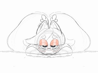 anthro big_butt butt female hair half-closed_eyes huge_butt narrowed_eyes short_hair solo wobbling_butt sweetiegoinsane verna_(milkscrew) domestic_cat felid feline felis mammal 4:3 animated sketch