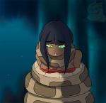 breasts cleavage clothed clothing coiling countershading dark_body dark_skin duo female hypnosis mind_control squeezing danimarion disney the_jungle_book kaa_(jungle_book) shanti_(jungle_book) human mammal reptile scalie snake 2d_animation animated frame_by_frame short_playtime