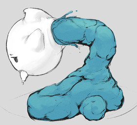 ambiguous_gender anus blue_feces bodily_fluids colored_feces drooling excessive_feces feces feces_on_ground feces_pile floating ghost_tail hyper hyper_feces hyper_feces_pile narrowed_eyes not_furry open_mouth pooping pooping_on_floor saliva scatplay simple_background solo tongue tongue_out unusual_feces tiosqr mario_bros nintendo boo_(mario) ghost spirit monochrome