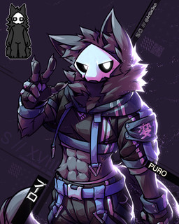 5_fingers abs abstract_background anthro artist belt black_body black_bottomwear black_clothing black_fingerless_gloves black_fur black_gloves black_handwear black_pants black_sclera blue_belt bottomwear claws clothed clothed_anthro clothed_male clothing crop_top cuffs_(clothing) fingerless_gloves fingers fur gesture gloves hand_gesture handwear male male_anthro mask muscular muscular_anthro muscular_male navel pants qr_code shirt simple_background solo sprite standing streetwear tail techwear text topwear twitter_handle v_sign wearing_mask white_eyes artdeitech changed_(video_game) puro_(changed) canid canine canis dark_latex goo_creature mammal wolf 2024 4:5 artist_name character_name dated digital_media_(artwork) hi_res signature url