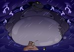 anthro belly body_size_growth dark electricity extreme_size_difference food group hand_on_belly hungry jelly_(food) lightning macro male obese obese_anthro obese_male overweight overweight_anthro overweight_male raining size_difference size_transformation sound_effects transformation water sld64 disney the_little_mermaid_(1989) dash_(the_little_mermaid) tip_(the_little_mermaid) undertow_(disney) avian bird fish mammal marine penguin pinniped shark walrus absurd_res hi_res