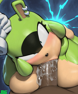 big_breasts breasts duo ear_piercing fellatio female female_penetrated genitals green_body green_hair hair looking_at_viewer male male/female male_penetrating multicolored_body nude oral penetration penile penis piercing pupils sex namespace idw_publishing sega sonic_the_hedgehog_(comics) sonic_the_hedgehog_(idw) sonic_the_hedgehog_(series) surge_the_tenrec afrosoricid mammal tenrec 5:6 absurd_res hi_res