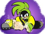 5_toes anthro barefoot clothed clothing feet female foot_fetish foot_focus humanoid_feet looking_at_viewer musk plantigrade sharp_teeth soles solo steam teeth toes two_tone_feet baggy_(artist) idw_publishing sega sonic_the_hedgehog_(comics) sonic_the_hedgehog_(idw) sonic_the_hedgehog_(series) surge_the_tenrec hi_res