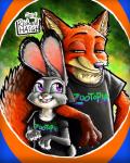 anthro duo female fur male penmark disney zootopia judy_hopps nick_wilde canid canine fox lagomorph leporid mammal rabbit red_fox true_fox 2016 4:5 absurd_res hi_res