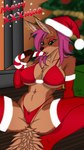 alt_girl alternative_fashion anthro athletic belly_piercing big_breasts bra breasts camel_toe candy candy_cane christmas_clothing christmas_headwear christmas_tree clothing dessert ear_piercing ear_ring eyeshadow fangs female fluffy fluffy_tail food fuzzy fuzzy_stockings g-string gift gloves hair handwear hat headgear headwear holidays legwear licking lingerie makeup messy_hair navel navel_piercing panties piercing pink_hair plant pose punk red_clothing red_legwear red_stockings ring_piercing santa_hat sketchbook solo spread_legs spreading stockings studs suggestive tail teasing teeth tongue tree underwear omgawd christmas xxxmas jada_(omgawd) canid canine canis jackal mammal 9:16 hi_res pinup