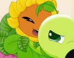 duo female flower male male/female not_furry plant electronic_arts plants_vs._zombies popcap_games elemental_creature flora_fauna flower_creature peashooter_(pvz) sunflower_(pvz) hi_res