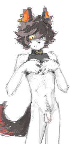 adolescent anthro balls crop_top_only ear_piercing ear_ring flaccid front_view genitals hair hair_over_eye male male_anthro medium_hair mostly_nude multiple_piercings navel penis piercing pubes ring_piercing skinny_anthro skinny_male solo standing tail young young_anthro young_male shinni arknights hypergryph studio_montagne aak_(arknights) domestic_cat felid feline felis mammal 2024