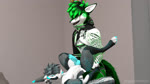 abdominal_bulge anal anal_penetration anthro blue_penis blue_tongue body_harness clothing collar crown duo fur genitals glowing green_body green_eyes green_fur green_hair hair harness headgear hoodie horn jewelry knot male male/male necklace penetration penis spikes tail tongue tongue_out topwear jragon mythology raishin dragon hybrid mythological_creature mythological_scalie rexouium scalie 16:9 3d_(artwork) 3d_animation animated digital_media_(artwork) hi_res no_sound short_playtime webm widescreen