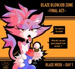 absurd_res angry anthro blaze_the_cat bodily_fluids claws cum cum_in_mouth cum_inside dialogue domestic_cat duo english_text felid feline felis fellatio female genital_fluids genitals hi_res male male/female mammal oral penile penis penis_grab ponporio sega sex sonic_the_hedgehog sonic_the_hedgehog_(series) text threatening tongue tongue_out