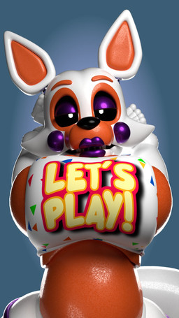 4_fingers anthro bedroom_eyes bib big_breasts black_eyes blue_background breasts covered_breasts curvy_figure dot_eyes eyebrows eyeshadow female fingers hands_behind_head head_tilt head_tuft joints lips looking_at_viewer machine makeup metallic mostly_nude multicolored_body narrowed_eyes open_mouth orange_body orange_breasts orange_eyebrows orange_inner_ear purple_cheeks purple_eyeshadow purple_lips seductive simple_background simple_eyes solo tail text tuft white_body white_sclera white_tail wide_hips thathornyimp octal_(modeler) five_nights_at_freddy's five_nights_at_freddy's_world scottgames sister_location lolbit_(fnaf) animatronic canid canine fox mammal robot robot_anthro 2025 3d_(artwork) 9:16 digital_media_(artwork) english_text hi_res portrait three-quarter_portrait