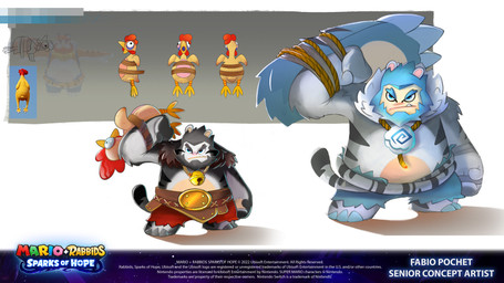 3_toes anthro barefoot beard bell_necklace belt belt_buckle bent_arm black_beard black_body black_facial_hair black_fur black_hair black_stripes black_tail blue_beard blue_bottomwear blue_claws blue_clothing blue_eyebrows blue_eyes blue_facial_hair blue_hair blue_pants bottomwear brown_belt buckle claw_toes claws closed_frown clothed clothed_anthro clothed_male clothing copyright_symbol eyebrows facial_hair fangs feet fist frown frowning_at_viewer fur furrowed_brow furrowed_eyebrows gauntlets_(weapon) grey_body grey_claws grey_fur grey_tail group hair hand_pawpads jewelry light long_tail looking_at_viewer male male_anthro markings mitten_hands mouth_closed necklace noseless pants pawpads red_bottomwear red_clothing red_pants rope rubber_chicken shirtless_anthro shirtless_male short_hair simple_background standing striped_markings striped_tail stripes symbol t-pose tail tail_markings tan_body tan_face tan_inner_ear tan_pawpads tan_skin teeth text thick_eyebrows title toes torn_bottomwear torn_clothing torn_pants trio turnaround two_tone_tail white_face year fabio_pochet mario_bros mario_plus_rabbids_sparks_of_hope nintendo raving_rabbids rayman_(series) ubisoft deep_freeze magnafowl wildclaw_(mario_plus_rabbids) felid hybrid lagomorph mammal pantherine rabbid tiger 16:9 2022 4k absurd_res artist_name colored concept_art digital_drawing_(artwork) digital_media_(artwork) english_description english_text hi_res lighting official_art shaded widescreen