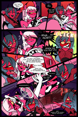 ahegao armwear back_wings bite biting_lip black_hair blush bodily_fluids bottomless bottomless_female breasts buttplug buttplug_vibrator bzzz car car_interior cleavage clitoral clitoral_rubbing clothed clothing constricted_pupils covering covering_mouth dialogue dress driving duo ejaculation elbow_gloves erect_nipples female female/female fingering fishnet_clothing fishnet_topwear genital_fluids genitals gesture gloves hair hand_gesture hands_behind_head handwear heart_pasties horn horn_markings inside_car inside_vehicle legwear looking_pleasured manual_transmission markings nipple_outline nipples not_furry orgasm_face pasties penetration pink_body pink_skin plug_(sex_toy) pointing profanity pupils question_mark red_body red_skin saliva seat_belt sex_toy sex_toy_in_vagina sex_toy_insertion shaking sharp_teeth small_pupils star_(marking) steering_wheel strapless_clothing strapless_dress sweat tail teeth text thigh_highs tongue tongue_out topwear vaginal vaginal_fingering vaginal_fluids vaginal_penetration vaginal_squirting vehicle vibrator vibrator_in_vagina vulva white_hair wings yellow_sclera kojot hellaverse helluva_boss kiki_(helluva_boss) verosika_mayday demon demon_humanoid horned_humanoid humanoid succubus tailed_humanoid winged_humanoid 2025 2:3 absurd_res comic english_text hi_res