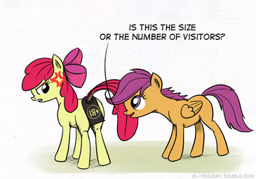 2013 amber_eyes angry apple_bloom_(mlp) bow cub dialog duo el-yeguero english_text equine female feral friendship_is_magic fur hair horse my_little_pony orange_fur pegasus pony purple_eyes purple_hair red_hair scootaloo_(mlp) text wings yellow_fur young
Rating: Safe
Score: 18
User: Falord
Date: September 01, 2013