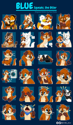 animal_onesie anthro bared_teeth black_body black_fur blep blue_background blue_kerchief blue_neckerchief brown_body brown_fur cheek_tuft clothed clothing cutlery duo eyewear facial_tuft fur gesture glasses gloves_(marking) halo head_tuft heart_symbol high_five holding_fork holding_object holding_plushie holding_spoon hug kerchief kitchen_utensils leg_markings looking_up male markings neckerchief neckwear nude orange_body orange_fur plushie round_glasses simple_background sitting socks_(marking) solo spiral spiral_eyes spoon tan_body tan_fur teeth tongue tongue_out tools tuft whiskers white_body white_fur young young_anthro young_male pandapaco parinton animate_inanimate avian bear canid canine felid giant_panda lion living_plushie mammal mustelid otter pantherine bust_portrait half-length_portrait hi_res multiple_images portrait