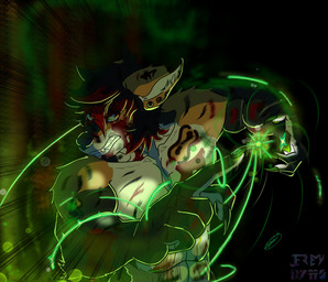 5_fingers abs anthro athletic athletic_anthro athletic_male black_body black_fur black_hair blood blood_on_arm blood_on_face blood_on_hand blue_nose bodily_fluids brown_body brown_fur claws ear_piercing elemental_manipulation finger_claws fingers fur hair latissimus_dorsi magic magic_user male male_anthro markings medium_hair multicolored_body multicolored_fur multicolored_hair muscular muscular_anthro muscular_arms muscular_male neck_muscles nosebleed obliques pecs piercing power-up simple_background solo spots spotted_body spotted_fur superpowers trapezius two_tone_hair white_body white_fur yellow_body yellow_eyes yellow_fur jeremy_dytto zag_(jeremy_dytto) zagmiztli_(jeremy_dytto) cambion canid canine canis demon felid feline felis hybrid jaguar mammal nahual pantherine wolf absurd_res hi_res