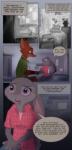 absurd_res anthro black_kitty canid canine clothed clothing comic disney english_text female fox green_eyes hi_res judy_hopps lagomorph leporid male mammal nick_wilde purple_eyes rabbit red_fox text true_fox zootopia