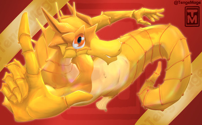 fin holidays looking_at_viewer male nude prehensile_tail simple_background smile solo tail tenge_mage chinese_zodiac new_year new_year_2026 year_of_the_horse fish marine seahorse syngnathid syngnathiform hi_res