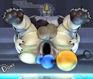 after_anal after_anal_masturbation after_masturbation anal anal_beads anal_fluids anal_masturbation anthro anus balls bipples bodily_fluids crown dialogue embarrassed facial_hair furry_balls gaping genitals headgear inside male mane masturbation mustache nude pawpads presenting presenting_anus reflection sex_toy solo spreading donisette legends_of_chima lego lagravis_(legends_of_chima) felid lion mammal pantherine absurd_res hi_res