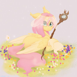 ambiguous_feral ambiguous_gender antennae_(anatomy) blue_eyes closed_frown duo extreme_size_difference eyebrows feathering female feral flower frown frowning_at_viewer fur grass grey_background holding_object holding_staff hooves larger_female larger_feral light long_mane long_tail looking_at_viewer lying lying_on_ground mane mouth_closed on_front on_ground outside pink_eyebrows pink_flower pink_mane pink_tail plant quadruped simple_background size_difference smaller_ambiguous smaller_feral staff tail unguligrade veil white_flower wings yellow_body yellow_fur yellow_hooves yellow_wings starburst_uwu friendship_is_magic hasbro my_little_pony mythology fluttershy_(mlp) ambient_arthropod ambient_insect ambient_ladybug arthropod beetle cucujoid equid equine insect ladybug mammal mythological_creature mythological_equine pegasus 1:1 2025 absurd_res colored digital_drawing_(artwork) digital_media_(artwork) english_description hi_res lighting shaded