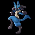 1:1 2018 3_toes 3d_(artwork) absurd_res alpha_channel ambiguous_gender anthro blue_body blue_fur canid canine digital_media_(artwork) feet fighting_pose fur generation_4_pokemon hi_res lucario mammal nintendo official_art paws pokemon pokemon_(species) pose red_eyes simple_background solo spikes super_smash_bros. super_smash_bros._ultimate toes transparent_background unknown_artist yellow_body yellow_fur