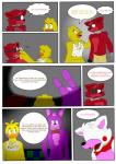 aggablaze animatronic anthro avian bird bonnie_(fnaf) canid canine chica_(fnaf) chicken comic digital_media_(artwork) english_text eye_patch eyewear five_nights_at_freddy's five_nights_at_freddy's_2 fox foxy_(fnaf) funtime_foxy_(fnaf) galliform gallus_(genus) hi_res hook hook_hand lagomorph leporid machine mammal mangle_(fnaf) phasianid pirate rabbit robot scottgames text