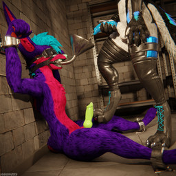 animal_genitalia animal_penis anthro anthro_on_anthro arms_tied balls basement bdsm biped black_body black_boots black_clothing black_footwear black_fur black_shoes blindfold blue_body blue_fur blue_penis bodily_fluids bondage boots bound canine_genitalia canine_penis claws clothed clothing cum cum_drip cum_dripping_from_penis cum_on_penis depth_of_field dominant drinking drinking_urine dripping duo erection feeding_tube footwear funnel funnel_gag funnel_in_mouth fur gag gagged genital_fluids genitals green_penis grey_body grey_fur hair holding_penis inside jacket knot knotted_penis leather leather_boots leather_clothing leather_footwear leather_jacket leather_topwear legwear living_urinal male male/male male_peeing medical_instrument multicolored_body nude on_ground open_mouth orgasm paws peeing penis purple_body purple_fur red_body red_fur reflection restraints scientific_instrument sex sex_dungeon shoes sitting sitting_on_ground slim slim_anthro slim_male slim_sub smile standing steam submissive submissive_male tail topwear urinal urine urine_in_mouth watersports white_body white_fur dragonplayer dragonplayer_(character) mccheese178 canid canine canis fox hybrid jex mammal rexouium 1:1 3d_(artwork) absurd_res blender_(artwork) blender_cycles_(artwork) digital_media_(artwork) hi_res
