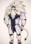 abs anthro anthrofied balls biped genitals half-erect humanoid_genitalia humanoid_penis looking_at_viewer male muscular muscular_anthro muscular_male nude pecs penis pokemorph simple_background solo white_background iceman1984 nintendo pokemon felid generation_7_pokemon legendary_pokemon mammal pokemon_(species) solgaleo 2016 digital_media_(artwork)