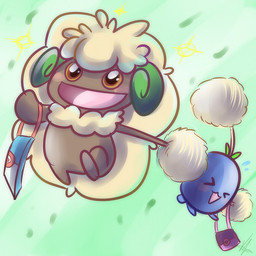 ambiguous_gender bag blush brown_eyes cute duo eyes_closed flora_fauna jumpluff nintendo open_mouth plant pokémon tongue vaporotem video_games whimsicott
Rating: Safe
Score: 1
User: DeltaFlame
Date: February 24, 2015 ambiguous_gender bag blush brown_eyes cute duo eyes_closed flora_fauna jumpluff nintendo open_mouth plant pokémon tongue vaporotem video_games whimsicott
Rating: Safe
Score: 1
User: DeltaFlame
Date: February 24, 2015