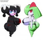 alternative_fashion big_breasts big_butt bikini breasts butt clothed clothing duo female goth huge_breasts huge_butt lips looking_back not_furry pokemorph short_stack simple_background swimwear text two-piece_swimsuit white_background gray_impact third-party_edit nintendo pokemon generation_3_pokemon generation_5_pokemon gothorita humanoid kirlia pokemon_(species) 2017 black_and_white digital_media_(artwork) english_text monochrome