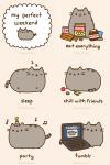 :3 ambiguous_gender computer daww eating electronics eyes_closed food fur grey_body grey_fur happy laptop simple_background sleeping solo text whiskers pusheen_corp third-party_edit pusheen_and_friends tumblr pusheen domestic_cat felid feline felis human mammal 2:3 2d_animation animated english_text meme female_(lore)