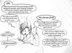 2016 anthro bat_pony card dialogue english_text equid fan_character female furniture hasbro mammal monochrome my_little_pony nolegs_(oc) replica_(artist) solo table text