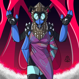 4_arms after_transformation antennae_(anatomy) anthro arm_spikes blue_arms blue_eyes brown_hair clothing eyewear female glasses hair insect_wings legwear looking_at_viewer multi_arm multi_limb neck_tuft pattern_clothing pattern_legwear pattern_thigh_highs shoulder_spikes solo spikes spikes_(anatomy) striped_clothing striped_legwear striped_thigh_highs stripes thigh_highs tuft wearing_glasses wings stargazer_bp circe_(pankallisti) arthropod insect 1:1 hi_res