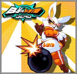 anthro bikini black_border bomb border clothing demo_game explosives female fur solo swimwear two-piece_swimsuit white_body white_fur kaidart_abyssal bombun bombun_(kekitopu) lagomorph leporid mammal rabbit digital_media_(artwork) pixel_(artwork)