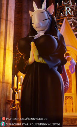 anthro anthrofied beads candle candlestick christian_cross christian_symbol church clothing cross crossgender crucifix female hands_together inside nun nun_habit nun_outfit prayer_beads praying religion religious_clothing religious_symbol rosary solo standing text rinny christianity friendship_is_magic hasbro my_little_pony discord_(mlp) chimera draconequus 3d_(artwork) digital_media_(artwork) hi_res url