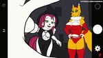 anthro bottomwear breasts camera cellphone cleavage clothed clothing costume electronics female food fruit group holidays loincloth magic_user phone photo plant pose posing_for_picture pumpkin scary seductive skimpy smartphone trio unexpected witch harkrun bandai_namco bucky_o'hare_(series) digimon halloween nintendo star_fox jenny_(bucky_o'hare) krystal_(star_fox) canid demon digimon_(species) ghost mammal renamon spirit 16:9 animated short_playtime widescreen