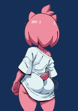 alternate_costume alternate_form anthro anthrofied biped bubble_butt butt clothed clothed_anthro clothed_female clothing eyelashes female female_anthro furgonomic_topwear furgonomics hair long_shirt pink_hair pink_quills quill_hair rear_view shirt short_hair short_tail simple_background solo standing tail topwear transparent_background white_clothing white_shirt white_topwear apsel_bluestar sega sonic_the_hedgehog_(series) amy_rose eulipotyphlan hedgehog mammal 2026 absurd_res alpha_channel hi_res portrait three-quarter_portrait