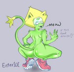 alternate_species anthro big_breasts big_butt blonde_hair breasts butt crouching female hair solo enter101 cartoon_network steven_universe peridot_(steven_universe) alien alien_humanoid animal_humanoid cat_humanoid felid felid_humanoid feline feline_humanoid gem_(species) humanoid mammal mammal_humanoid peridot_(gem_species) hi_res