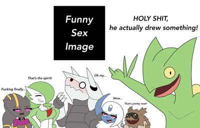 anthro blush breasts brown_eyes claws collar dialogue female feral gesture group hand_gesture horn humor male pink_sclera pointing profanity red_eyes simple_background text thumbs_up white_background yellow_sclera zipper roguecolonel303 nintendo pokemon two_soyjaks_pointing absol aggron gardevoir generation_3_pokemon generation_6_pokemon humanoid mega_banette mega_evolution pokemon_(species) sceptile zigzagoon english_text hi_res