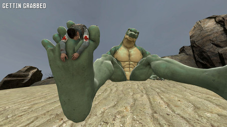 5_fingers 5_toes anthro between_toes extreme_size_difference feet fingers grabbed group handheld holding_character larger_anthro larger_male larger_pred male male/male oral_vore size_difference smaller_human smaller_male struggling struggling_prey swallowed_alive swallowed_whole swallowing toes trio unwilling_prey vore willing_pred gettingrabbed lizard_(petruz) human mammal animated hi_res huge_filesize short_playtime video