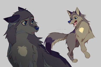 ambiguous_gender blue_eyes blue_nose fangs feral grey_background nude open_mouth open_smile pink_tongue simple_background smile snout solo standing tail teeth tongue yellow_sclera azzai balto_(series) universal_studios fan_character canid canine canis mammal wolf 2022 3:2 colored colored_sketch digital_drawing_(artwork) digital_media_(artwork) shaded sketch