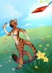 anthro avian beak casual_nudity demicoeur digital_media_(artwork) female gryphon kite mythological_avian mythological_creature mythology nude solo tail