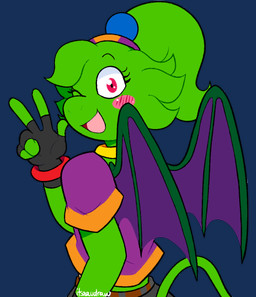 accessory anthro back_wings bangs blush bracelet clothing feathers female fingerless_gloves gesture gloves green_body hair hand_gesture handwear headband jewelry long_tail looking_at_viewer looking_back magenta_eyes necklace one_eye_closed open_mouth ponytail prehensile_tail rear_view shirt short_hair simple_background smile solo spread_wings tail tied_hair topwear transparent_background win-victory-love wings wink itsaaudraw mythology arrow_(spdy4) arrow_the_dragon arrow_xiang_long couatl dragon eastern_dragon feathered_scalie feathered_snake hybrid mythological_creature mythological_scalie reptile scalie snake 2018 alpha_channel digital_media_(artwork) signature