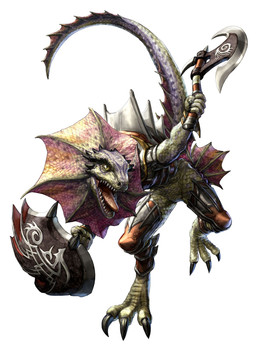 3_toes anthro armor axe bent_over charging claws feet holding_object holding_weapon horn male melee_weapon open_mouth shield simple_background solo tail teeth toes tongue warrior weapon white_background unknown_artist bandai_namco soul_calibur aeon_calcos aeon_calcos_(sc4) lizard lizardman lizardman_race_(soulcalibur) reptile scalie detailed hi_res