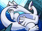 cave female feral floating_on_water genitals inside long_neck lying on_back open_mouth presenting presenting_pussy pussy seductive smile solo spread_legs spread_pussy spreading tail tailbutt water waterfall white_body wings dubindore nintendo pokemon generation_2_pokemon legendary_pokemon lugia pokemon_(species) hi_res