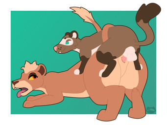 balls bedroom_eyes brown_body brown_fur butt dipstick_tail duo female feral feral_on_feral from_behind_position fur genitals larger_penetrated larger_sub looking_at_another looking_back looking_pleasured male male/female markings multicolored_body multicolored_skin narrowed_eyes on_top open_mouth orange_eyes penetration penis perching_position pink_penis rear_view seductive sex simple_background size_difference submissive tail tail_coil tail_markings tan_body tan_fur teal_eyes tongue tongue_out two_tone_body two_tone_skin vaginal vaginal_penetration vulva yellow_sclera someferret peanut_(someferret) silky_(elicitie) domestic_ferret felid feline lion mammal mustelid musteline pantherine true_musteline weasel 4:3 absurd_res hi_res