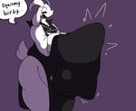 abdominal_bulge anthro anthro_pred dialogue duo femboy male male/male male_pred oral_vore same_size_vore speech_bubble stretchy_bulge vore the_hookaloof undertale undertale_(series) asriel_dreemurr_(god_form) boss_monster_(undertale) bovid caprine goat mammal