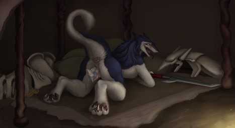 anthro anus bed black_tongue blue_body blue_fur claws clitoral_hood duo female fur furniture genitals looking_at_viewer on_bed pawpads penetration pink_anus pink_pawpads pink_tongue pink_vulva prehensile_clitoral_hood presenting presenting_anus presenting_vulva raised_tail size_difference tail tail_anus teeth tongue unbirthing vaginal vaginal_penetration vore vulva white_body white_claws white_fur yellow_eyes tenlina rain_silves sergal hi_res