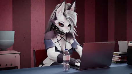 animal_genitalia animal_penis anthro anthro_on_anthro anthro_penetrated anthro_penetrating anthro_penetrating_anthro areola balls big_balls big_breasts big_butt big_penis bodily_fluids bottle breasts butt canine_genitalia canine_penis collar computer container cum cum_on_face cumshot duo ear_piercing ear_ring ejaculation electronics erection fellatio female female_penetrated first_person_view fur genital_fluids genitals grey_hair gynomorph gynomorph/female gynomorph_penetrating gynomorph_penetrating_female gynomorph_pov hair inside intersex intersex/female intersex_penetrating intersex_penetrating_female intersex_pov knot knotted_penis laptop machine nipple_piercing nipples oral penetration penile penile_penetration penis penis_in_mouth penis_in_vagina piercing pull_out pupils red_sclera ring_piercing sex slit_pupils spiked_collar spikes tail throbbing throbbing_penis vaginal vaginal_penetration water_bottle white_body white_fur babymoon dogzeela_(modeler) mayosplash_(modeler) five_nights_at_freddy's five_nights_at_freddy's:_security_breach hellaverse helluva_boss mythology scottgames steel_wool_studios loona_(helluva_boss) roxanne_wolf animatronic canid canid_demon canine canis demon hellhound mammal mythological_canine mythological_creature robot wolf 16:9 3d_(artwork) 3d_animation animated crossover digital_media_(artwork) long_playtime sound webm widescreen