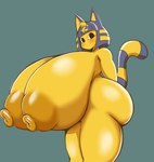 anthro areola big_areola big_breasts big_nipples blue_hair breasts female hair huge_areola huge_breasts huge_nipples hyper hyper_areola hyper_breasts hyper_nipples looking_at_viewer nipples nude solo tail uraeus yellow_body petronoise animal_crossing nintendo ankha_(animal_crossing) domestic_cat felid feline felis mammal 2020